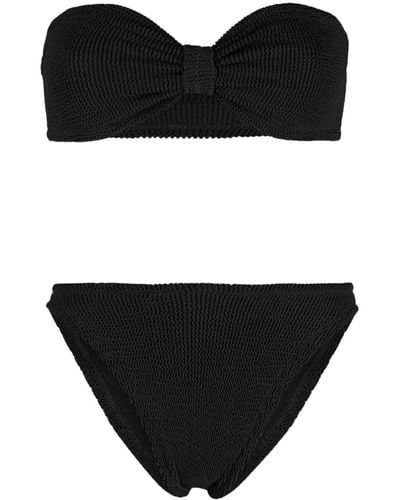 Hunza G Jean Crinkled Bikini - Black