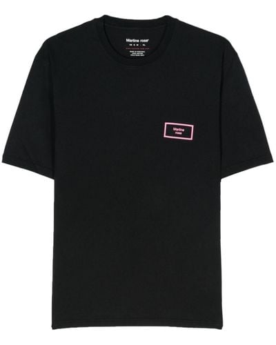 Martine Rose Logo-Appliqué Cotton T-Shirt - Black