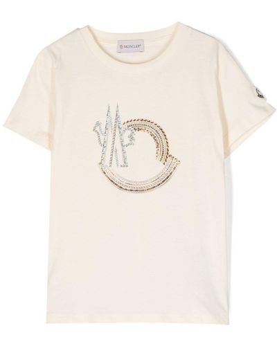 Moncler Logo-Print Cotton T-Shirt - White