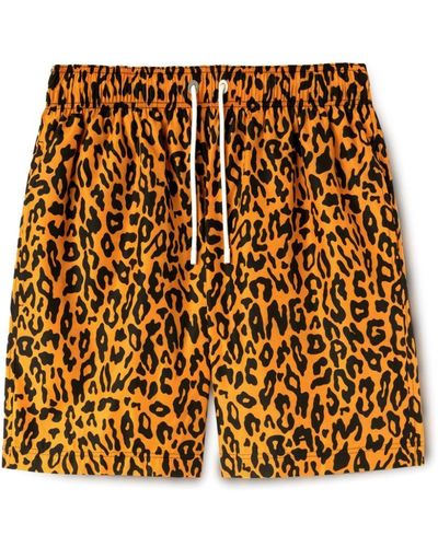 Palm Angels Cheetah-Print Swim Shorts - Metallic
