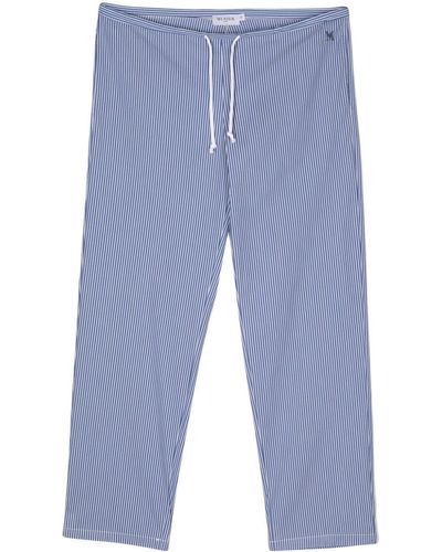 Musier Paris Striped Tapered Trousers - Blue