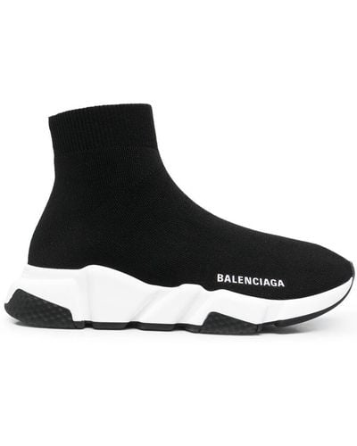 Balenciaga Speed Knitted Trainers - Black