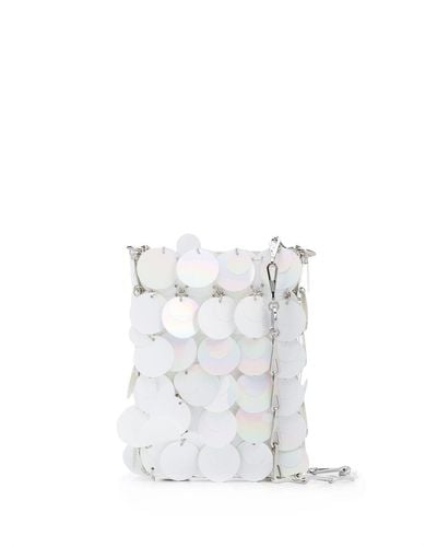 Rabanne Paillette-Embellished Shoulder Bag - White