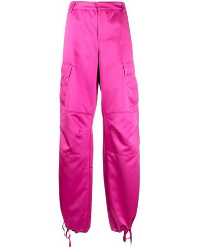 ANDAMANE High-Waisted Cargo Pants - Pink