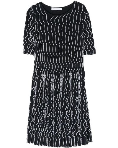 Antonino Valenti Scallop-Design Dress - Black