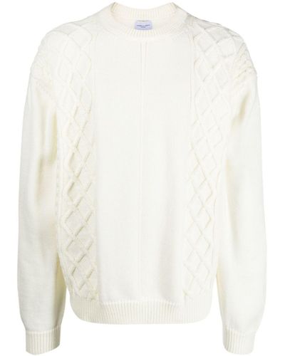 FAMILY FIRST Chunky-Knit Crew-Neck Jumper - White