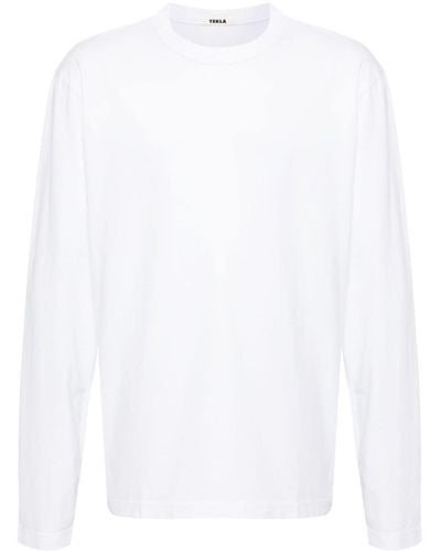 Tekla Sleeping Long-Sleeved T-Shirt - White