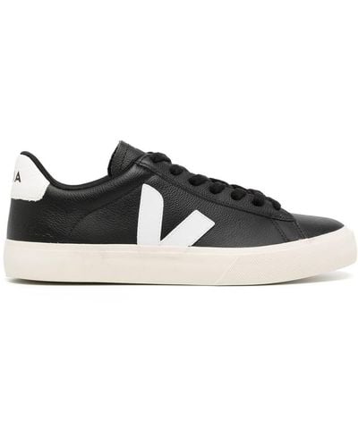 Veja Campo Chromefree Leather Trainers - Black