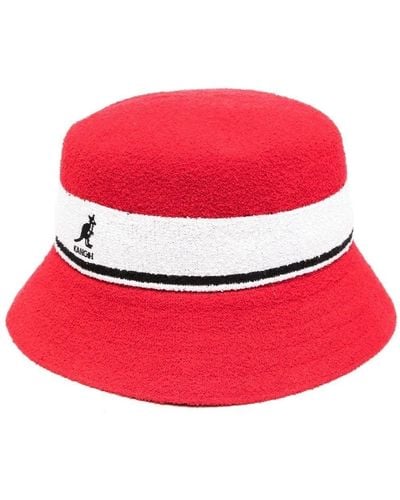 Kangol Terry-Cloth Bucket Hat - Red