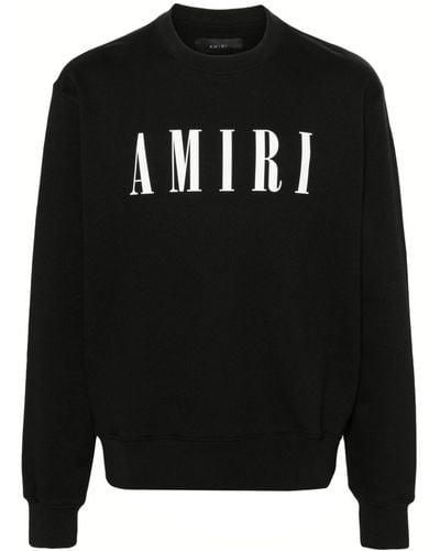 Amiri Logo-Print Cotton Sweatshirt - Black