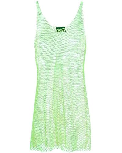 Santa Brands Crystal-Embellished Sleeveless Dress - Green