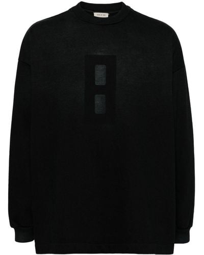 Fear Of God Airbrush 8 Long-Sleeve Cotton T-Shirt - Black