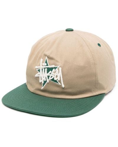 Stussy Embroidered-Logo Cap - Green