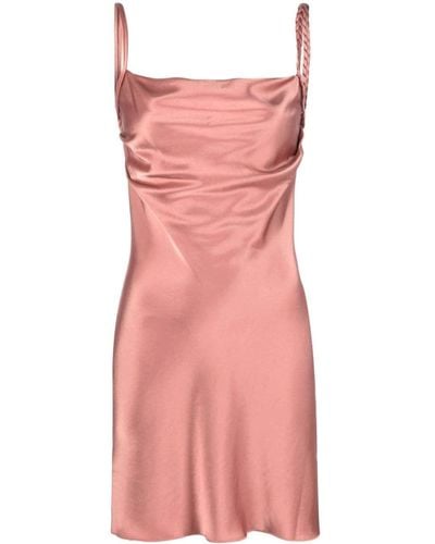 Nanushka Merva Slip Satin Mini Dress - Pink