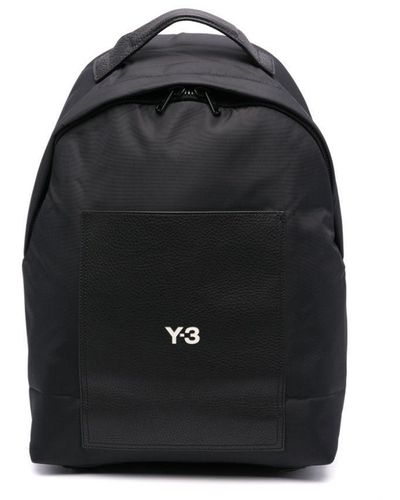 Y-3 Lux Logo-Print Backpack - Black