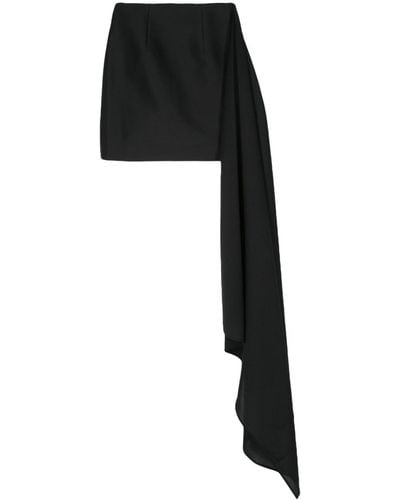 GIA STUDIOS Draped Mini Skirt - Black