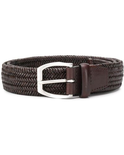 Orciani Braided Style Buckled Belt - Brown