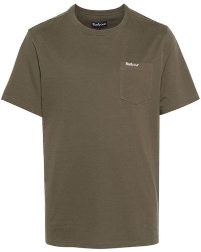Barbour Langdon Logo-Embroidered T-Shirt - Green