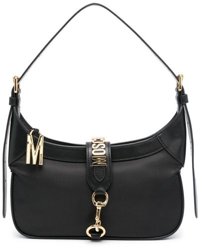 Moschino Logo-Lettering Shoulder Bag - Black