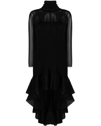 Antonino Valenti Nicole High-Low Silk Dress - Black