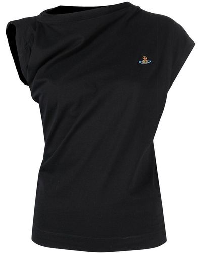 Vivienne Westwood Asymmetric Draped T-Shirt - Black