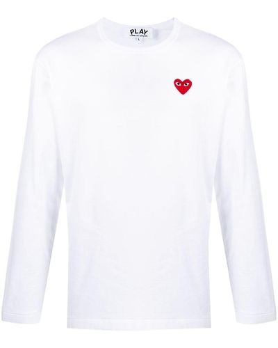 COMME DES GARÇONS PLAY Long Sleeved Sweatshirt - White