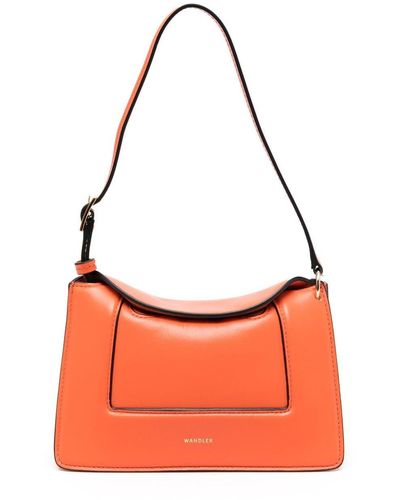 Wandler Micro Penelope Leather Clutch Bag - Orange