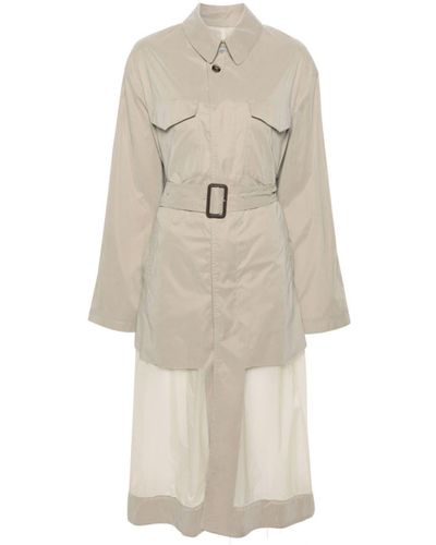 Maison Margiela Belted Panelled Trench Coat - Natural