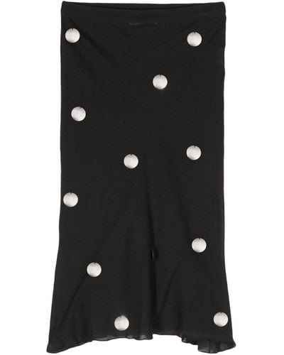 GIMAGUAS Costa Sequin-Embellished Skirt - Black