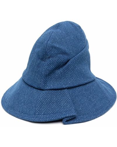 Adererror Logo-patch Cotton Bucket Hat - Blue