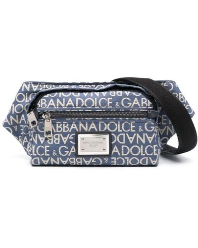Dolce & Gabbana Logo-Jacquard Belt Bag - Grey