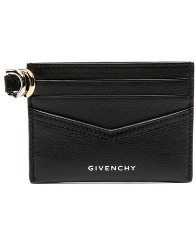Givenchy Voyou Logo-Debossed Leather Cardholder - Black
