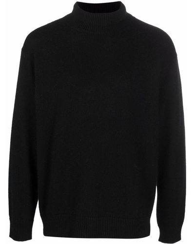 Laneus Roll-Neck Wool-Blend Sweater - Black