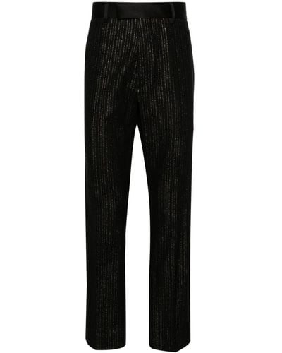 Amiri Pinstripe Tailored Trousers - Black