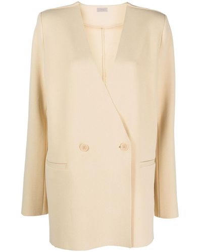 Mrz Buttoned Double-Breasted Blazer - Natural