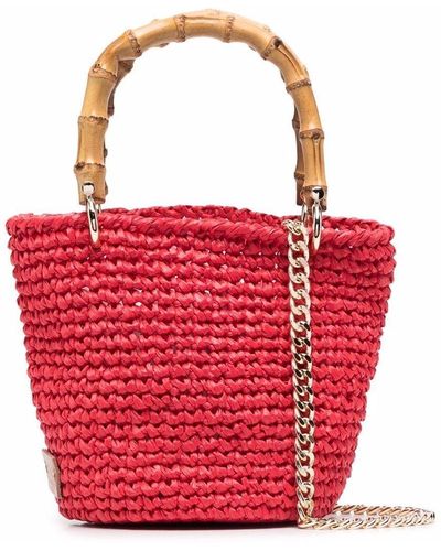 Chica Minnie Basket Tote Bag - Red
