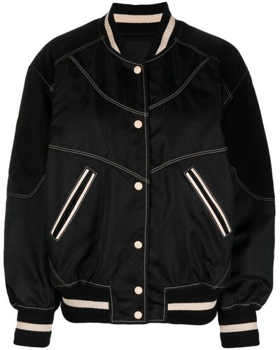 Givenchy Panelled Bomber Jacket - Black