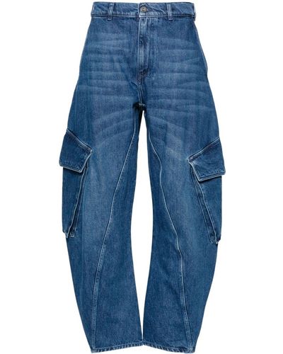 JW Anderson High-Waisted Wide-Leg Jeans - Blue