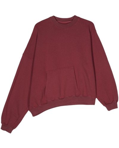 Magliano Logo-Print Asymmetric Sweatshirt - Red