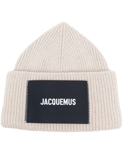 Jacquemus Le Bonnet Logo-patch Beanie - White