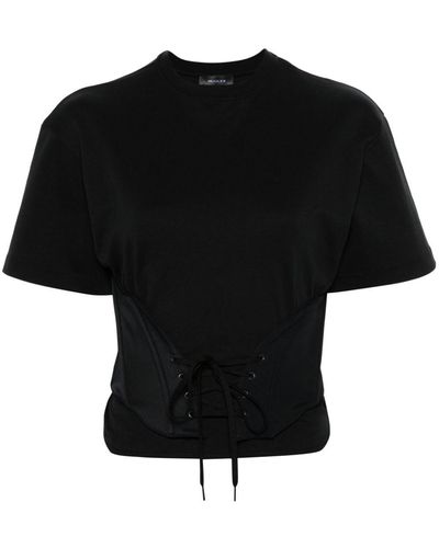 Mugler Corset-Style T-Shirt - Black