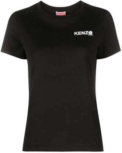 KENZO Boke Flower 2.0 Logo-Print T-Shirt - Black