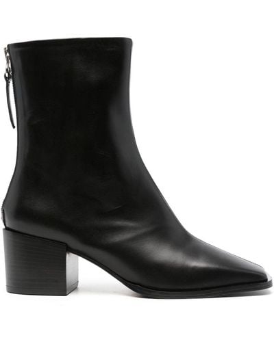 Aeyde Amina 60mm Leather Boots - Black