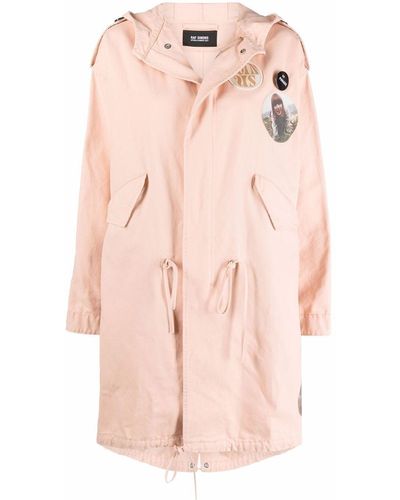 Raf Simons Photograph-print Hooded Coat - Pink