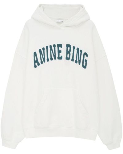 Anine Bing Harvey Organic-Cotton Hoodie - White
