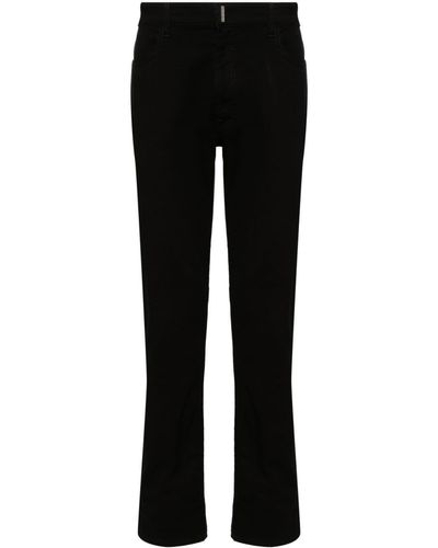 Givenchy Logo-Plaque Slim-Cut Jeans - Black
