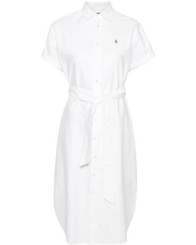 Polo Ralph Lauren Polo Pony-Motif Shirt Dress - White