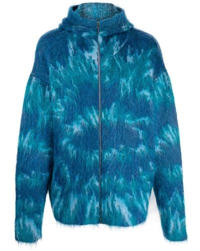 Avril 8790 x Formichetti Tie-Dye Brushed Hooded Jacket - Blue