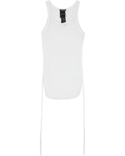 Ann Demeulemeester Noya Cotton Tank Top - White