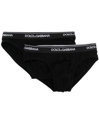 Dolce & Gabbana Logo-Waistband Brief - Black